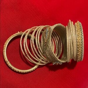 Elegant Gold Bangle Set
